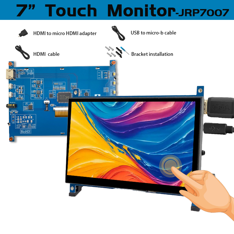 Raspberry Pi 4 - Monitor IPS de 7 Polegadas Compatível