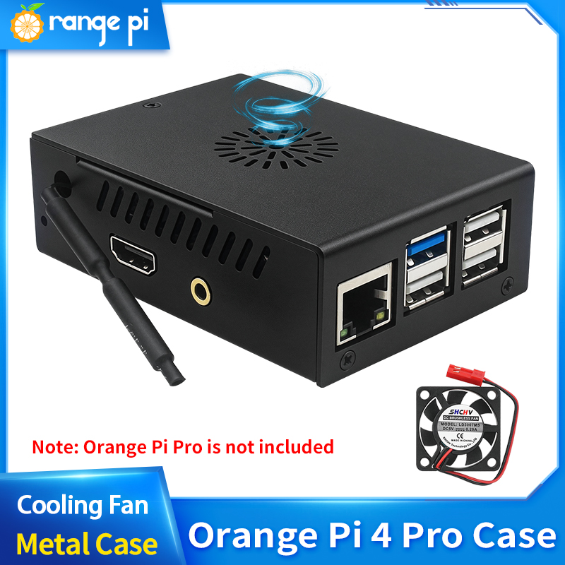 Pi Cooler - Caixa Protetora de Metal Preta para