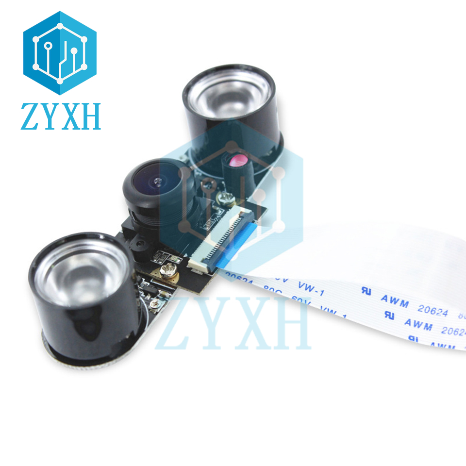 Pi Camera Module - Módulo Pi-Camera laranja com luz de