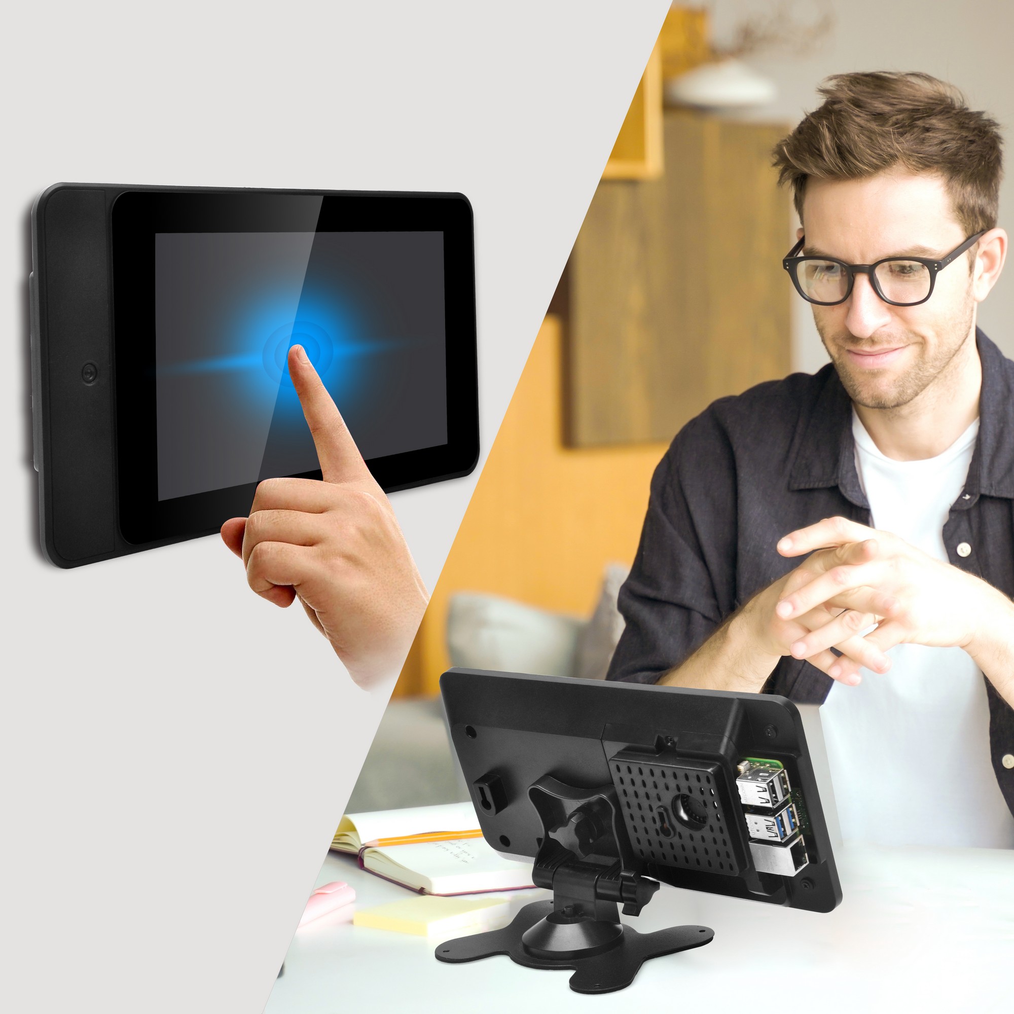 Case OSOYOO PiStudio com Tela  - Pi 4 Case avaliação e preço