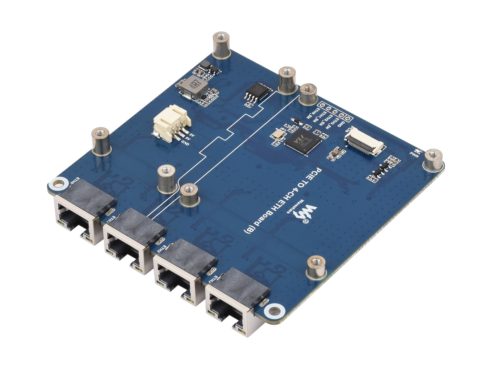 Placa Waveshare PCIe para 4 ca - Raspberry Pi 5 avaliação e preço