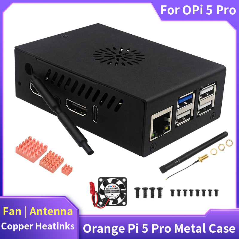 Laranja pi 5 pro caso metal es - Pi 5 Case avaliação e preço