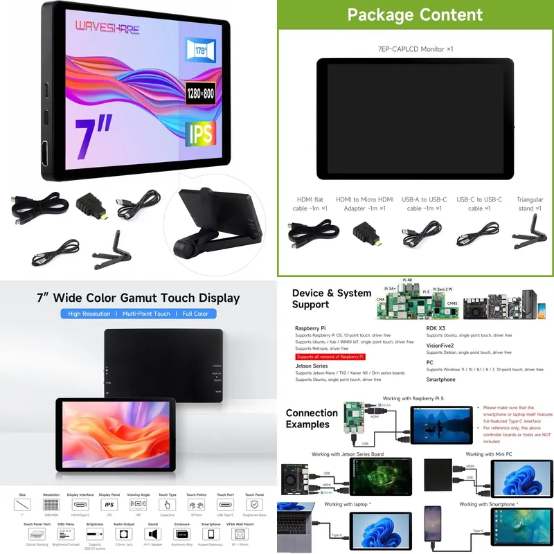 Display Touch Capacitivo de 7  - Raspberry Pi avaliação e preço