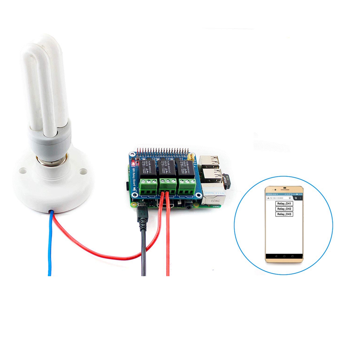 Módulo de Relé Waveshare 5V de - Raspberry Pi Kit avaliação e preço