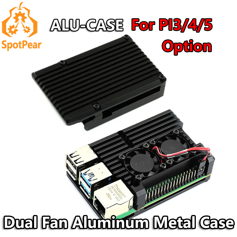 Caixa de metal de alumínio com - Pi 4 Case avaliação e preço