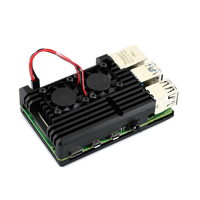 Caixa de metal de alumínio com - Pi 4 Case avaliação e preço
